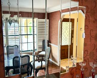 1980s art deco panel mirror