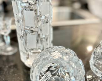 Crystal vase and votive holder