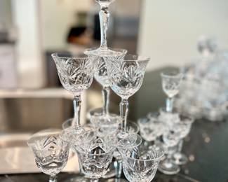 Nachtmann Bleirkristall crystal wine glasses, cordials, whiskey glasses, and more from Bavaria/Germany