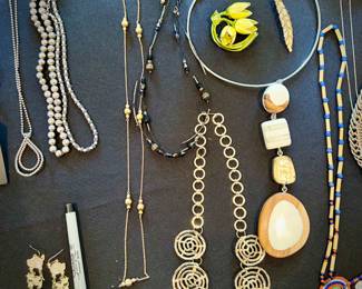 Jewelry - gold, sterling, pearls, Gucci watch, Christian Dior earrings, and vintage and newer pieces