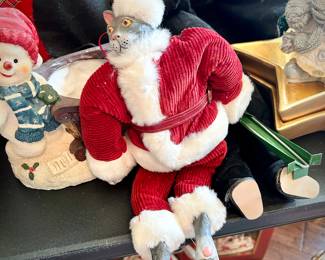 Holiday Christmas Santa Claus cat
