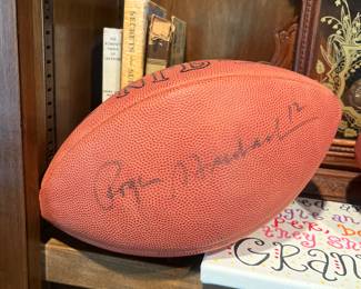 Roger Staubach autographed football