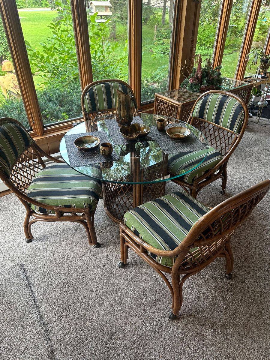 Rattan table and chairs set