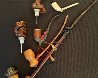 Unique pipes, bottle stoppers