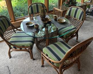 Rattan table and chairs set