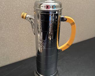 MCM chrome and bakelite pitcher