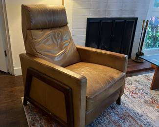 West Elm Leather Recliner