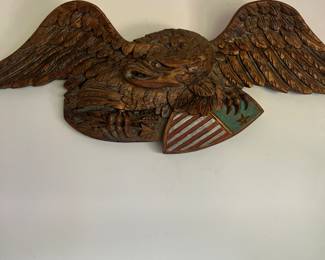 Wooden eagle hanging 