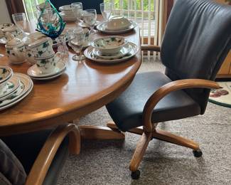 Swivel chairs with dinning table 