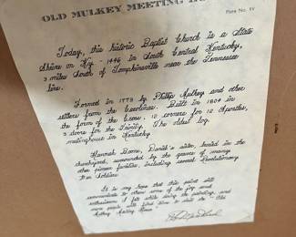 Description on the back of picture 