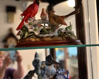 Bird figures by Andrea w wood base 