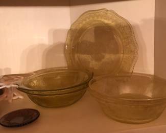 Yellow Depression Glass