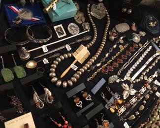 Sterling Brooches & Onyx 