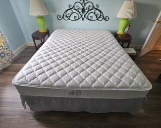 This is same bed as above But unmade $175 new with frame 
Used as spare guest room 