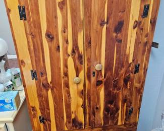 Old cedar dresser with secret storage $125