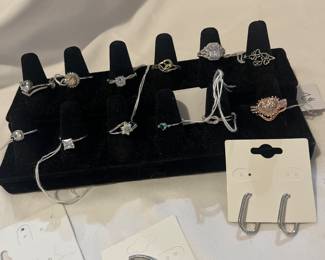 All New Sterling Rings and Earrings