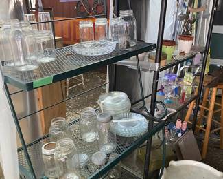 Baker's Rack & Glassware