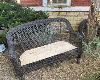 Wicker Settee
