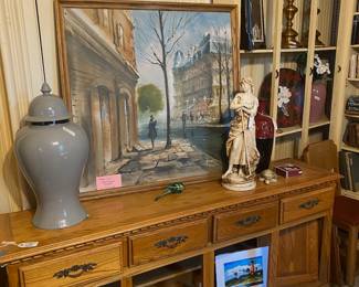 Oil Painting & Figurine