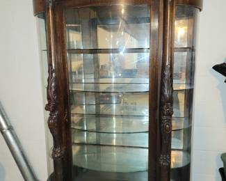 Glass and wood curio cabinet/china cabinet