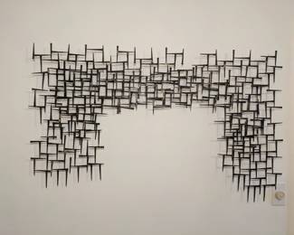 MCM Brutalist Nail Wall Sculpture