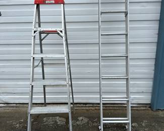 6' Aluminum Davidson Step Type III Ladder; 16' Aluminum Werner Type III extension ladder