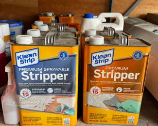 Klean Strip Premium Stripper & Sprayable Stripper - Only one can feels half full. Rest feel full. Wallpaper stripper jug feels mostly full.