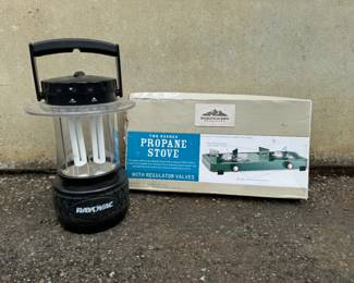 Two Burner Propane Stove & Rayovac Lantern