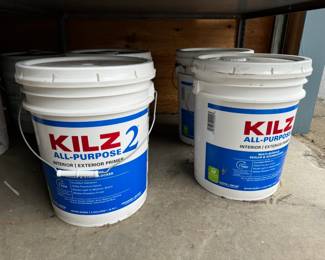 (4) KILZ 2 ALL PURPOSE 5 Gal. White Interior/Exterior Multi-Surface Primer, Sealer, and Stain Blocker - (2) appear new/full, (2) feel open approx. 75% or more present
Condition: (2) New (2) Opened