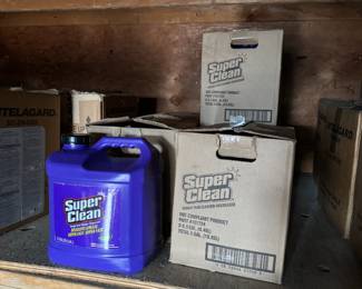 (5) Boxes of Super Clean Cleaner Degreaser - Each 5 gallon box has 2 jugs. New in box. 