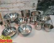 Stainless steel mixing bowl lot