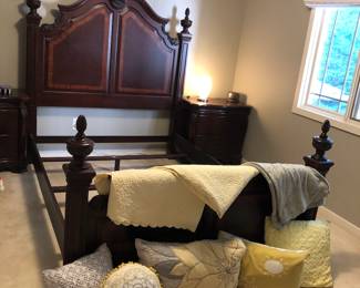 Queen Size Bed & Decorative Pillows