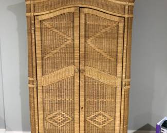 Wicker Armoire 