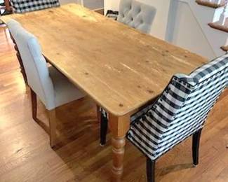 Rustic dinette table with Four chairs