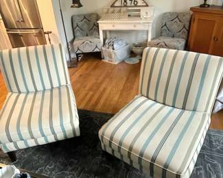 Pair of club chairs.