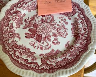 Spode and Johnsons red white china
