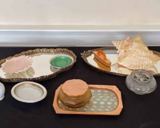 Pretty And Pampering Vintage Vanity Variety Calluloid, Pewter, And More