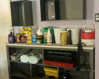 Wrenches, Toolboxes, Cooler, Car Cleaning Supplies.