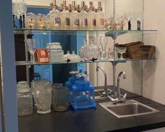 Bar Corner Essentials Luminarc, Decanters, Ice Shaver, Cut Glass  More 