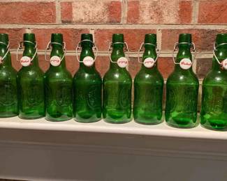 Set Of 10 Green Grolsch Bottles Set Of 6 Brown Grolsch Bottles 