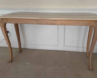 Art Deco Beautiful Marble Top Wood Buffet Table 