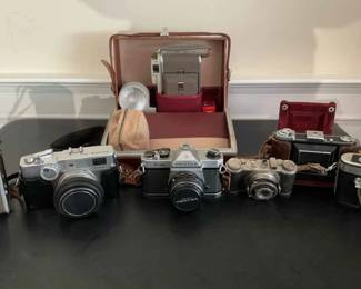 Vintage Film Camera Bundle Polaroid, Pentax, Fujica 