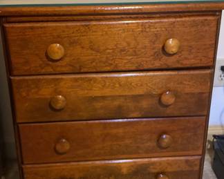Small Wood Chest Of Drawers With Glass Top 