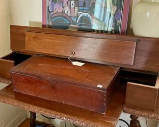 Writing Desk & Primitive Box