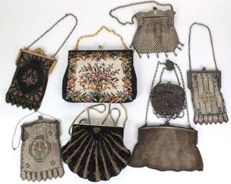 006 Beaded And Mesh Purse Collection, Vintage And Antique
