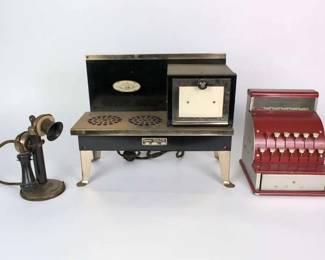 Mini EMPCO Stove, KAMKAP Cash Register And Toy Phone