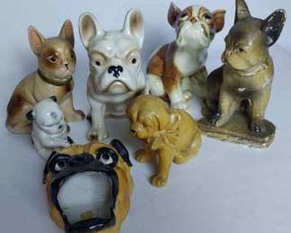 Ceramic French Bulldog Figurines