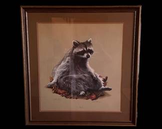 Racoon Print By Charles Frace signed