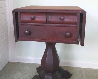Empire Style Mahogany Drop Leaf Table