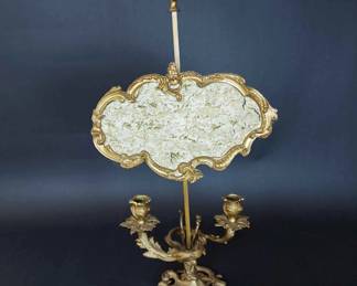French Twin Branch Candlestick Lamp